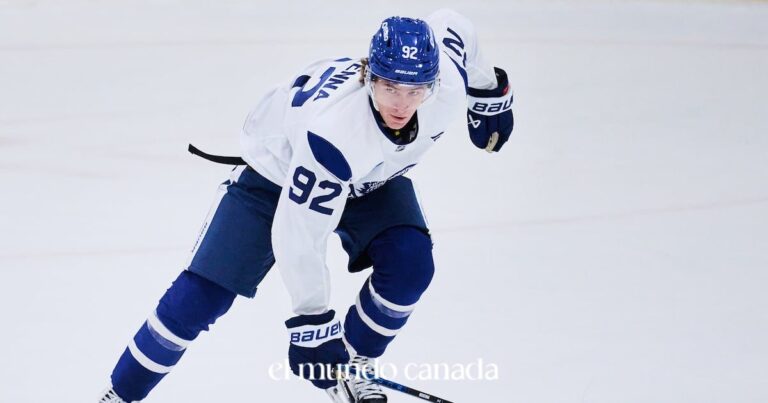 McKenna Leafs Debut: Skates with Tavares Line