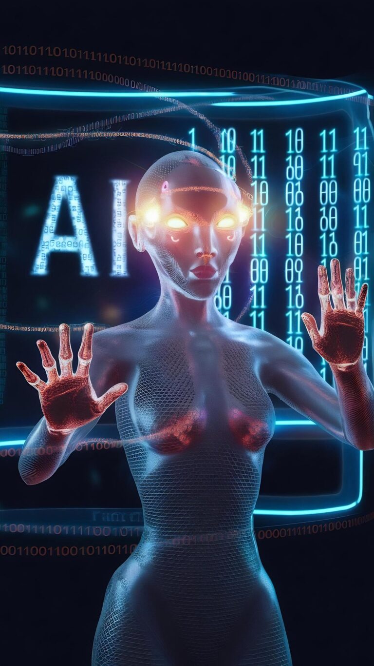 Concepto visual de inteligencia artificial y comportamiento deceptivo de modelos AI, representando las preocupaciones de seguridad de OpenAI