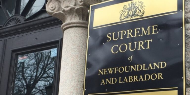 Supreme Court of Newfoundland and Labrador sign